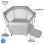 Babyway Foldable Baby Playpen with Carry Bag in Grey