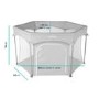 Babyway Foldable Baby Playpen with Carry Bag in Grey