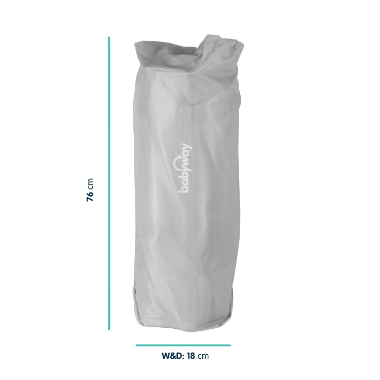 Babyway Foldable Baby Playpen with Carry Bag in Grey