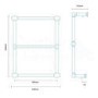 Elena Traditional Wall Hung Bathroom Towel Rail Radiator - 658 x 658mm
