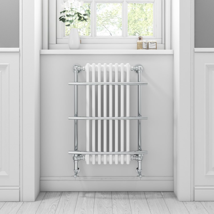 GRADE A1 - Huntington Wall Hung Traditional Bathroom Towel Radiator - 1000 x 630mm