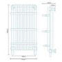 GRADE A1 - Huntington Wall Hung Traditional Bathroom Towel Radiator - 1000 x 630mm