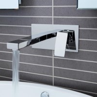 Wall Mounted Chrome Basin Mixer Tap - Cube Wall Mounted Chrome Basin Mixer Tap - Cube