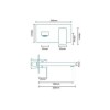 Wall Mounted Chrome Basin Mixer Tap - Cube