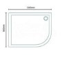 GRADE A1 - Ultralite 1200 x 800 Right Hand Offset Quadrant Shower Tray