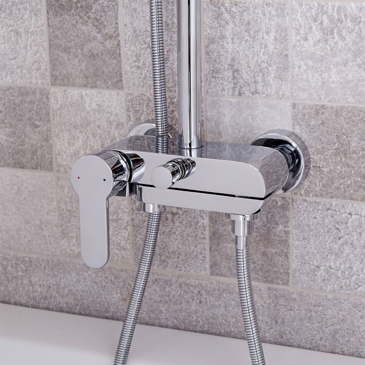 Palmera Premium Rigid Riser Shower Rail Kit with Valve