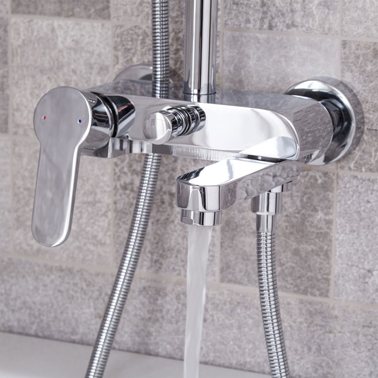 Palmera Premium Rigid Riser Shower Rail Kit with Valve