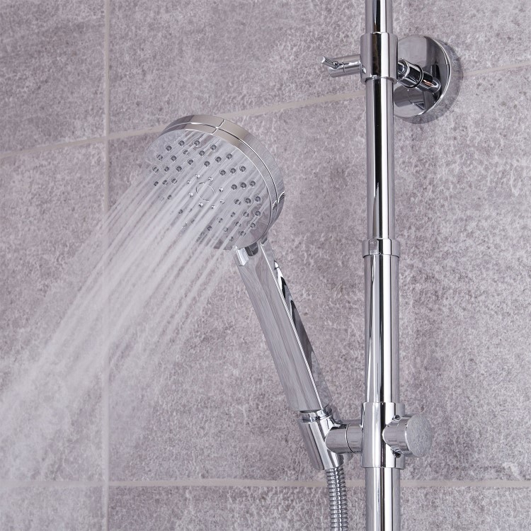 Palmera Premium Rigid Riser Shower Rail Kit with Valve