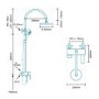 Palmera Premium Rigid Riser Shower Rail Kit with Valve