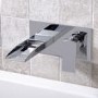 Chrome Waterfall Wall Mounted Bath Mixer Tap - Tabor
