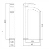 Tall Chrome Mono Basin Mixer Tap - Wave