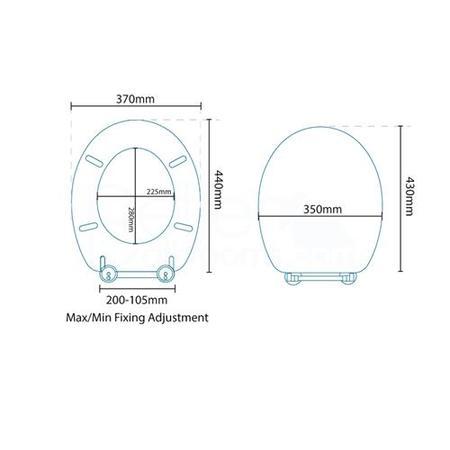 GRADE A1 - Sit Tight Jackson White Moulded Wood Toilet Seat