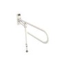 GRADE A1 - White Foldaway Hand Rail with Drop Down Leg