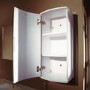 GRADE A1 - 800mm Wall Hung Single Door Bathroom Cabinet White - Voss