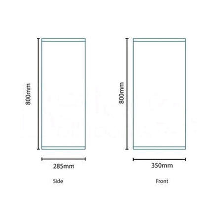 GRADE A1 - 800mm Wall Hung Single Door Bathroom Cabinet White - Voss