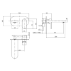 Chrome Wall Mounted Bath Mixer Tap - Como