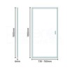 GRADE A1 - Pivot Shower Door 760mm - 6mm Glass - Aqualine Range