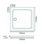 GRADE A1 - Square Low Profile Shower Tray 1000 x 1000- Slim Line