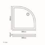 GRADE A1 - Quadrant Low Profile Shower Tray 800 x 800mm - Slim Line