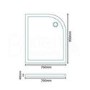 GRADE A1 - Right Hand Offset Quadrant Low Profile Shower Tray 900 x 760mm - Slim Line