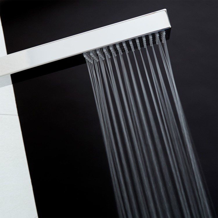 Latvin Thermostatic Shower Tower Panel with Integrated Storage