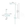 GRADE A1 - Latvin Thermostatic Shower Tower Panel with Integrated Storage