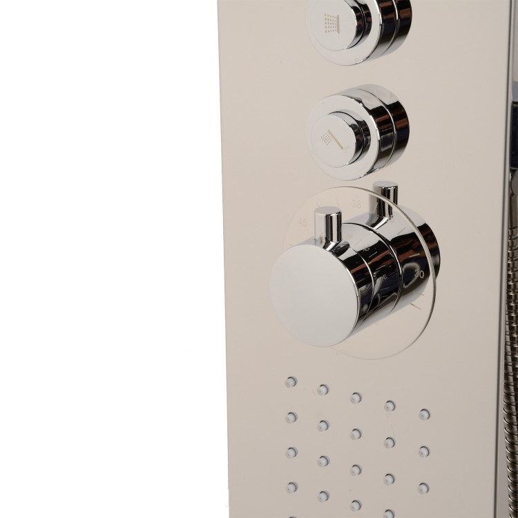 GRADE A1 - Steel Thermostatic Shower Tower Panel - Catalina Range