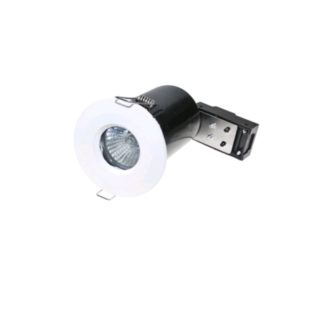 White Fixed Fire Rated IP65 Spotlight