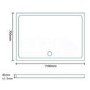 GRADE A1 - Slim Line 1100 x 700 Rectangular Shower Tray