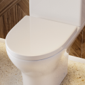 A1/BeBa_17298 ONLY OPENED - White Round Soft Close Toilet Seat - Portland