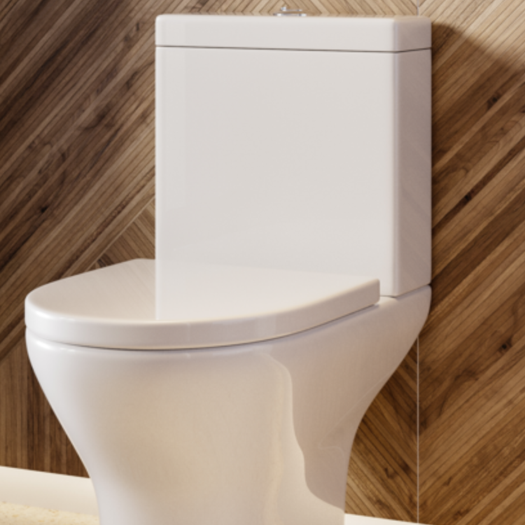 ONLY OPENED - White Round Soft Close Toilet Seat - Portland