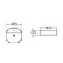 GRADE A1 - 400mm Countertop Basin - Single Tap Hole - Alabama