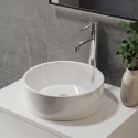 A1/BeBa_17310 ONLY OPENED - Alaska White Round Countertop Basin - 385mm