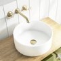 ONLY OPENED - Alaska White Round Countertop Basin - 385mm