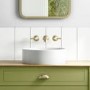 ONLY OPENED - Alaska White Round Countertop Basin - 385mm
