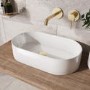 GRADE A1 - Round White Countertop Basin - Tennessee Range