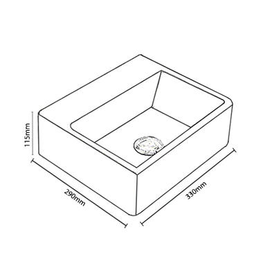 GRADE A1 - Houston 330mm Wall Hung Basin