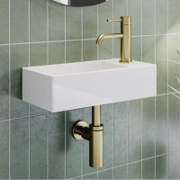 GRADE A1 - Detroit Right Hand 405mm Wall Hung Basin