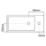 GRADE A1 - Detroit Right Hand 405mm Wall Hung Basin