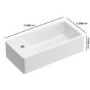 GRADE A1 - Wall Hung Cloakroom Basin Left Hand 405mm - Detroit