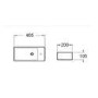 GRADE A1 - Wall Hung Cloakroom Basin Left Hand 405mm - Detroit