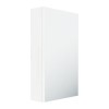 GRADE A1 - 400mm White Gloss Wall Hung Mirrored Single Door Cabinet - Portland
