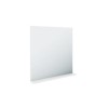 Rectangular White Oak Mirror With Shelf 600 x 650mm - Boston