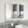 GRADE A1 - 900mm White Mirror With Shelf - Boston