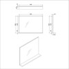 Rectangular White Oak Mirror With Shelf 650 x 900mm - Boston