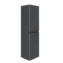 GRADE A1 - 1400mm Dark Grey Gloss Wall Hung Tall Boy Storage Unit  - Portland