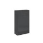GRADE A1 - 500mm Dark Grey Gloss WC Toilet Unit - Portland