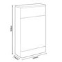 GRADE A1 - 500mm Dark Grey Gloss WC Toilet Unit - Portland
