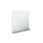 Rectangular Dark Oak Mirror With Shelf 650 x 600mm - Boston