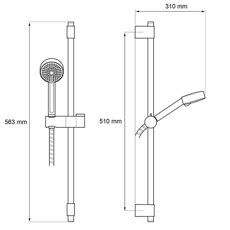Mira Agile Sense EV+ Thermostatic Bar Shower Mixer - 1.1736.412